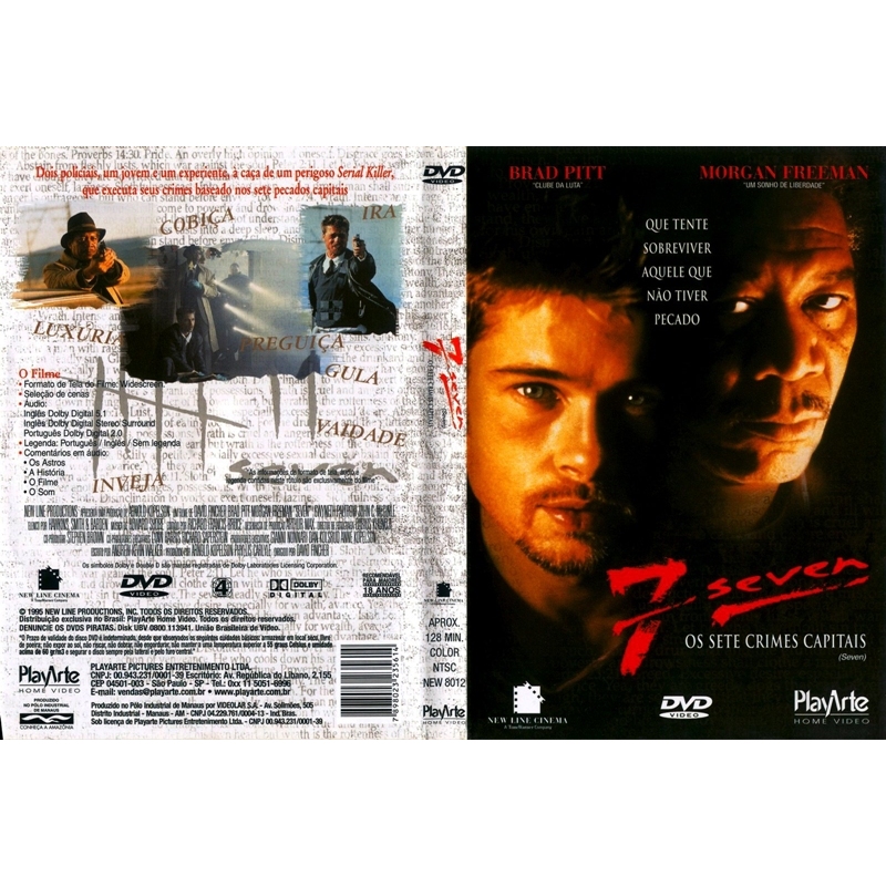 SEVEN OS SETE CRIMES CAPITAIS Brad Pitt Morgan Freeman DUBLADO E LEGENDADO autorado fã made  Que Tente Sobreviver Aquele