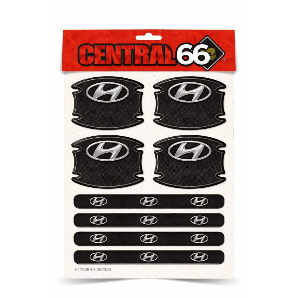 Kit Adesivos Proteção Maçaneta 4 Portas Hyundai Azera Preto Resinado