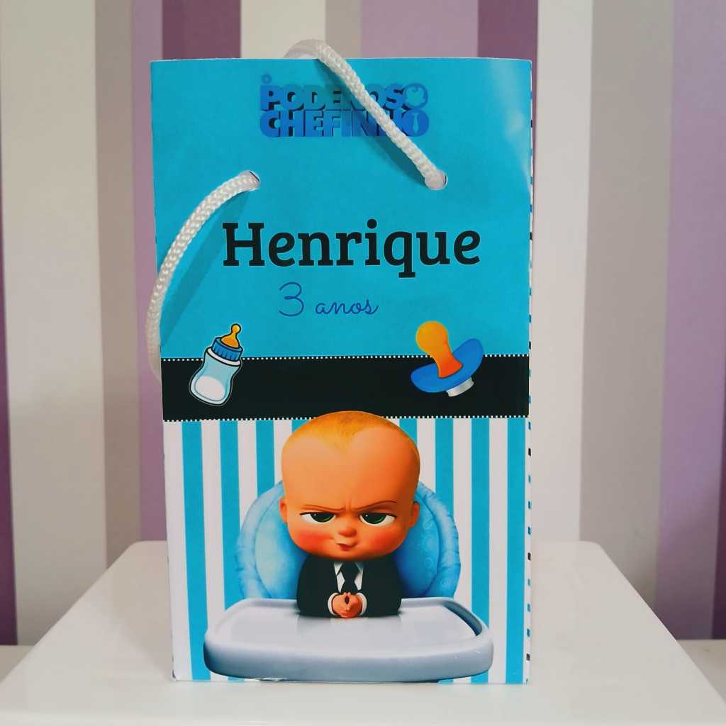 Sacolinha Surpresa Personalizada Poderoso Chefinho - Lembrancinha Aniversário - Tamanho P - PEGUE E MONTE
