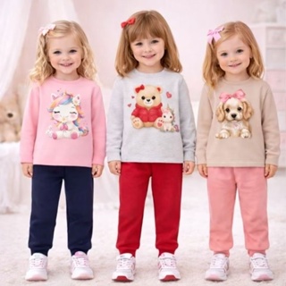Conjunto Infantil Menina Casaco + Calça Moletom Pelúciado Kyly em Oferta na Shopee