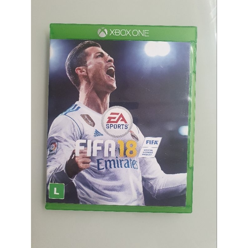 jogo fifa 18 para xbox one, em formato físico.