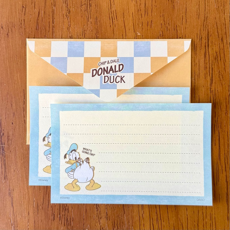 Conjunto de papéis de carta - Donald Duck - Daiso