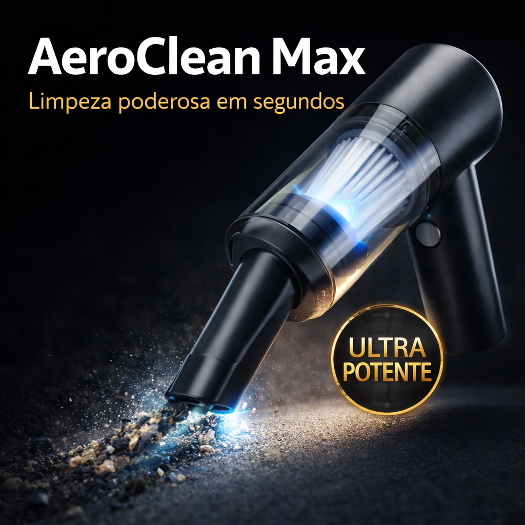 Aspirador Automotivo Portátil Sem Fio Potente USB