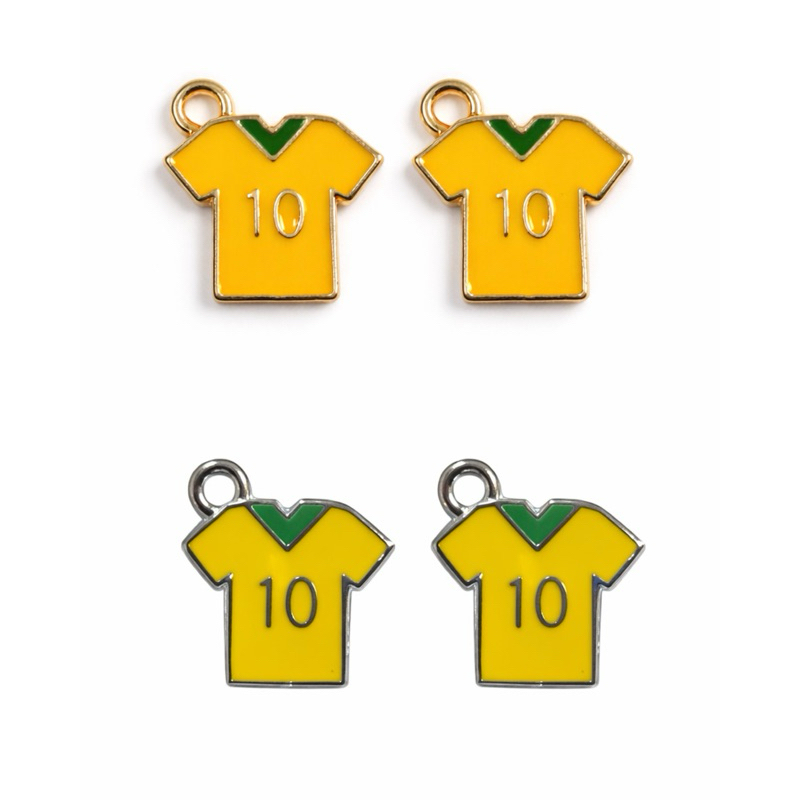 Pingente da Camiseta do Brasil Resinado - 2 unidades