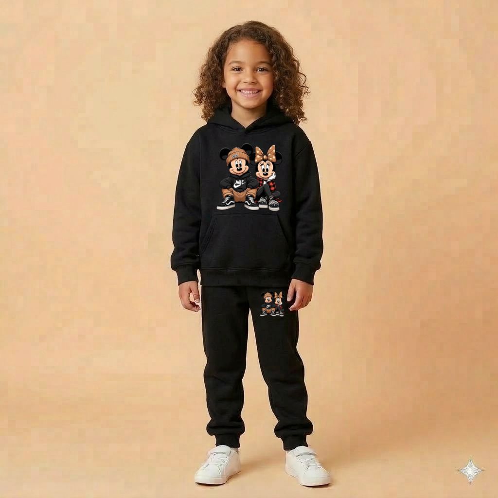 Conjunto Infantil Feminino Moletom Flanelado inverno Minnie roupa de frio quentinho e confortável