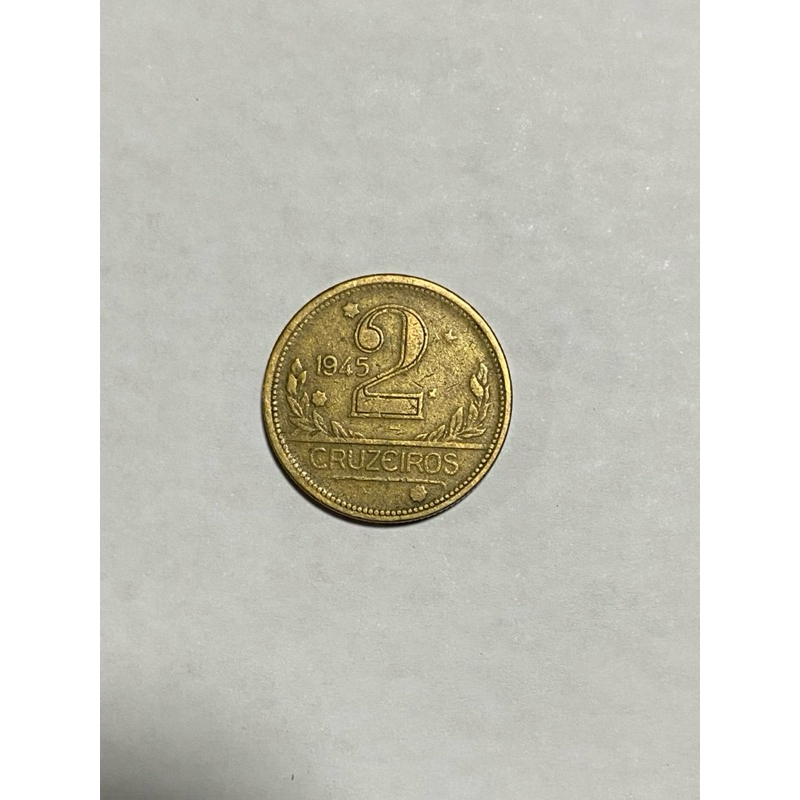 moeda 2 cruzeiros 1945 com sigla
