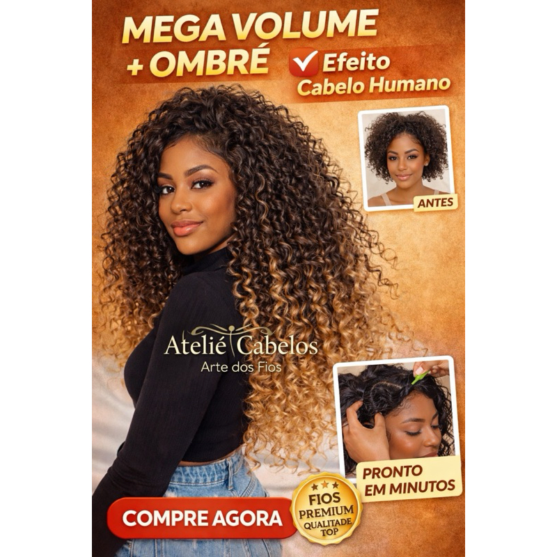 Crochet Braid Cacheado T27 Iluminado Cabelo Orgânico Volumoso Natural Tranças Crochet Leve Definido Fibra Premium