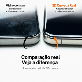 Película Vidro 3D HD Antiestática iPhone 18 17 16 15 14 13 12 11 XR Max – Sem Bolhas, Ultra Transparente, Proteção Tela