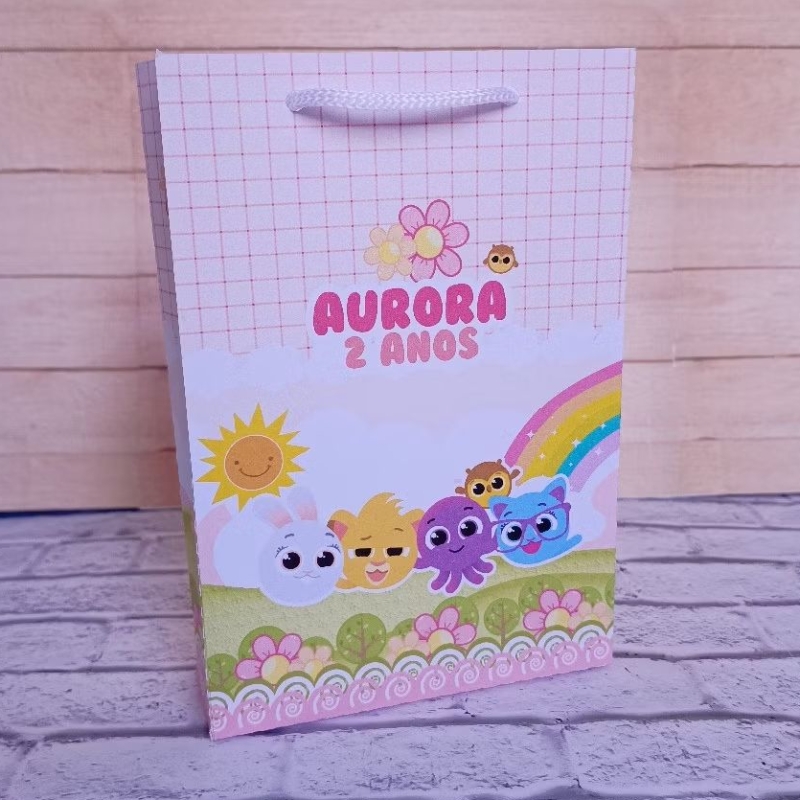 Sacolinha Personalizada 10x15cm BOLOFOFOS ROSA MENINA | Pegue e Monte | Lembrancinhas | Sacolinha Surpresa