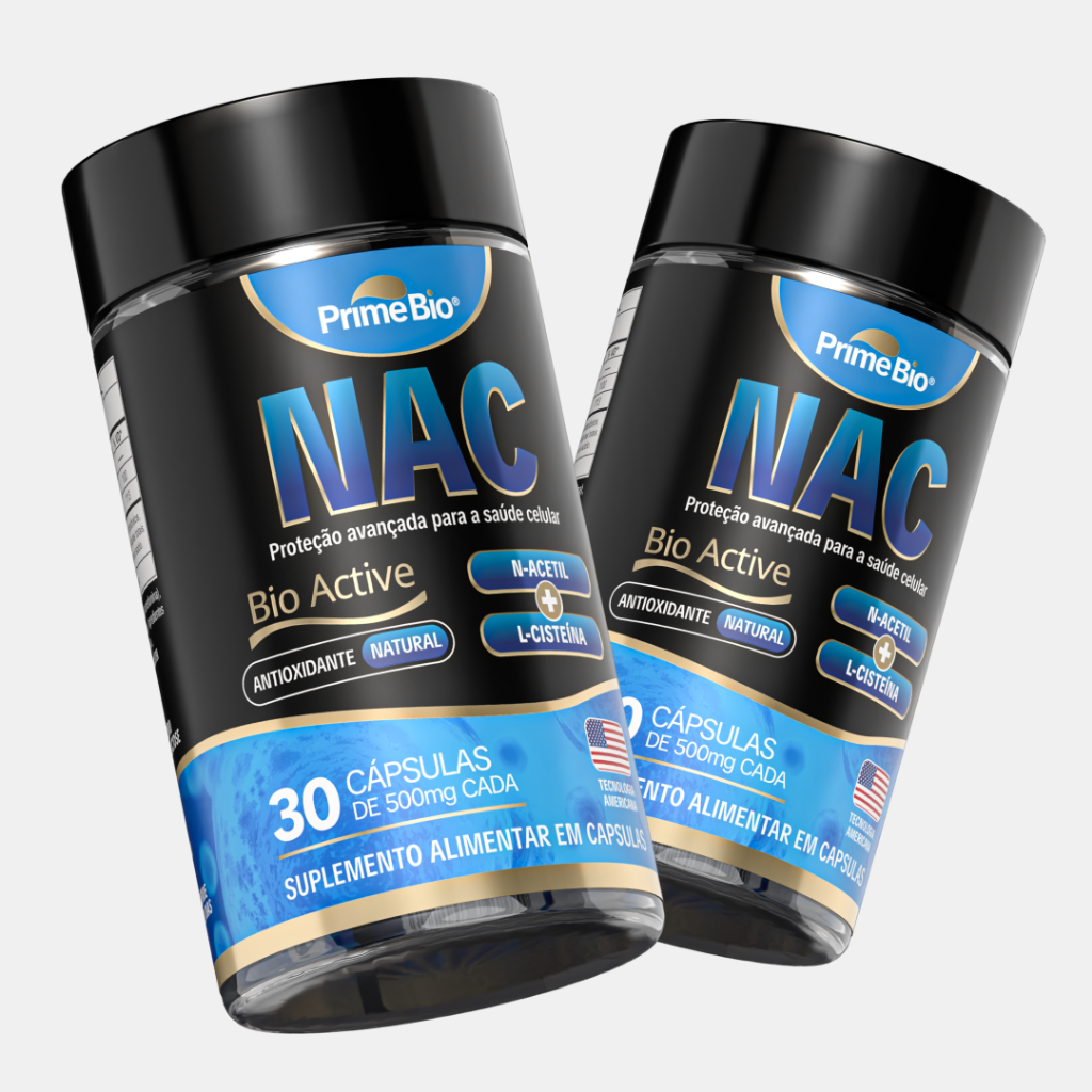 NAC Antioxidante Fígado N-Acetil L-Cisteína 500mg - 30 Cápsulas Original