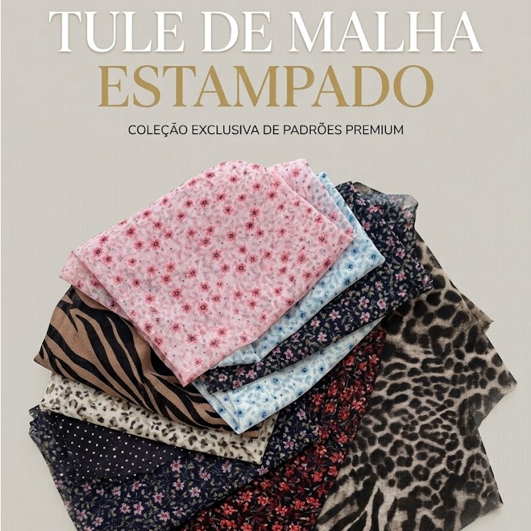 2 METROS TULE DE MALHA ESTAMPADO, TULE COM LYCRA, MICROTULE (2M X 1,50M)