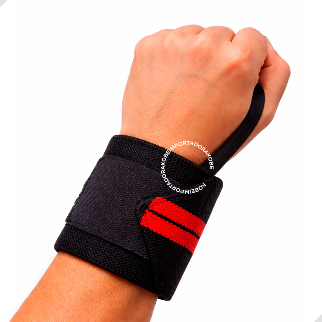 Munhequeira Ajustável Nylon Elastano Com Velcro Academia Crossfit Treino Protetor De Punho