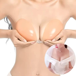 Sutiã de Silicone Adesivo Aumenta e Levanta Seio Sutiã Invisivel Efeito Silicone Sem alças