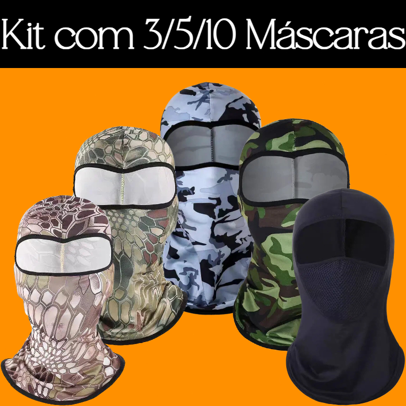 Kit 3/5/10 Balaclava Touca Ninja Unissex UV+50 toca Durag dureg Musion Motoqueiro Máscara