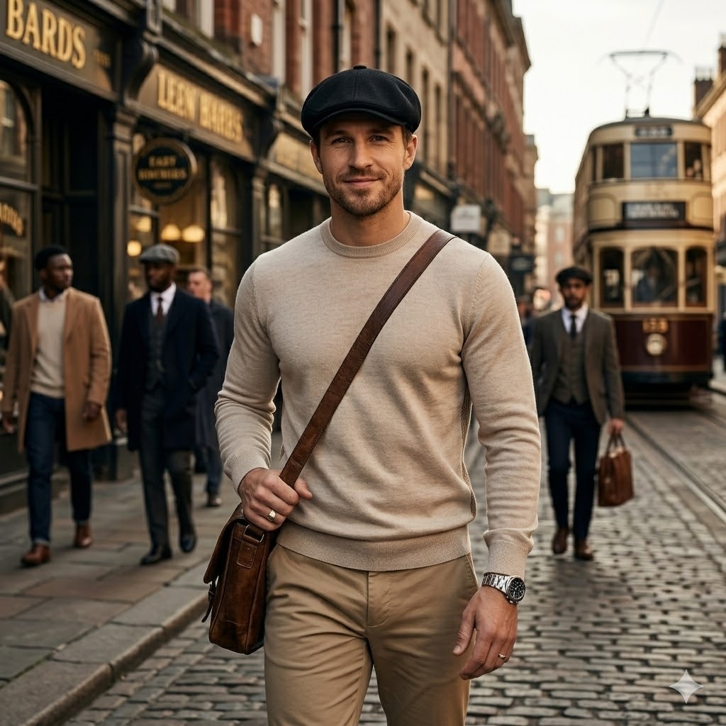 Boina Masculina Italiana Chapéu Elegante Peaky Blinders