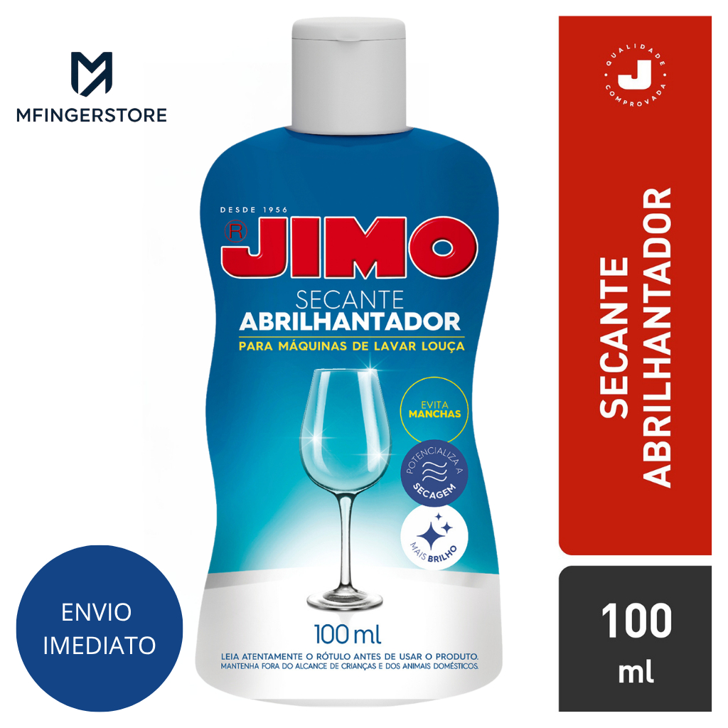 Jimo Secante Abrilhantador 100ml Lava Louças Brilho Sem Manchas em Oferta na Shopee
