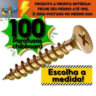 Parafuso Phillips Madeira 3,5x35 5,0x60 4,0x35 Chipboard Móveis Dobradiça Gavetas Kit 100pc em Oferta na Shopee