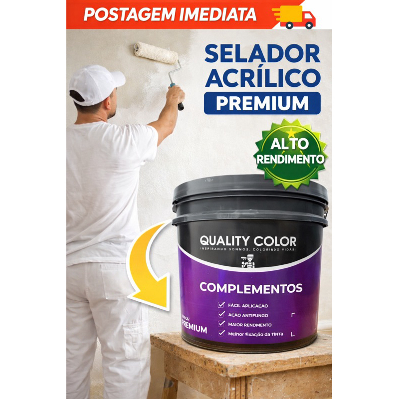 Detalhes do SELADOR ACRÍLICO PREMIUM 16L / 18Kg – Alta Performance e Economia para suas Paredes