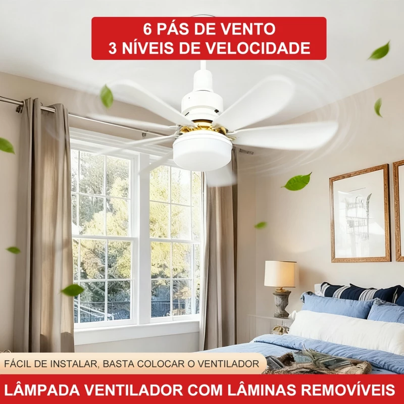 Ventilador de Teto LED Silencioso com Controle Remoto — foto 9