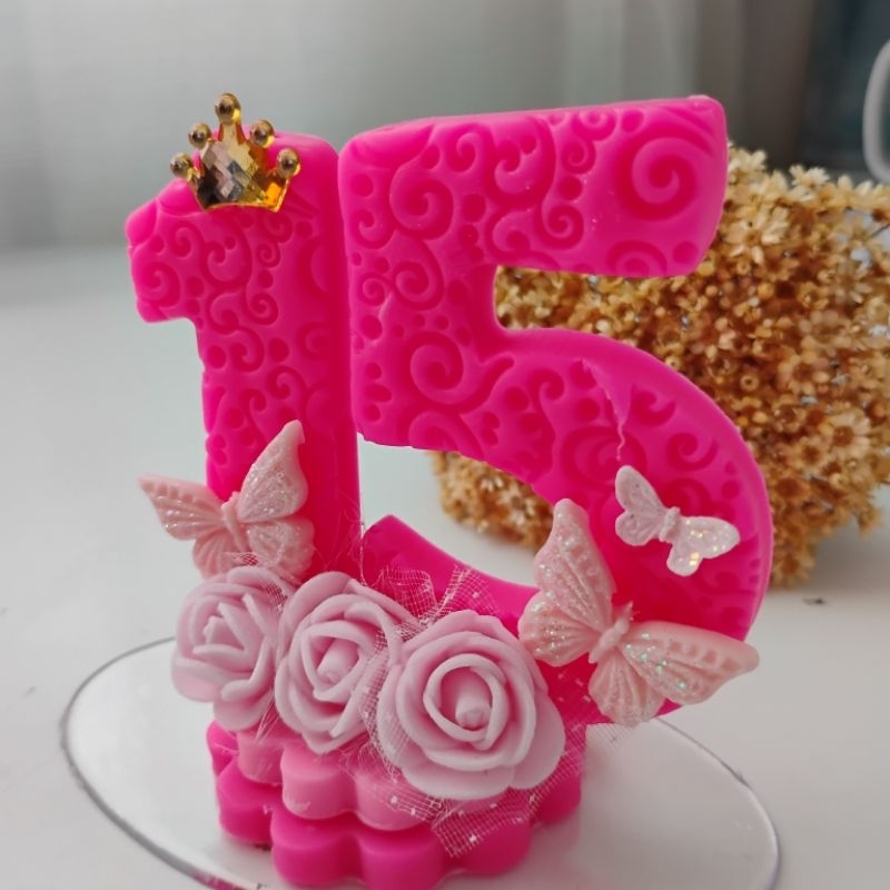 Vela Debutante/ Vela 15 anos/Vela 15 anos de Biscuit
