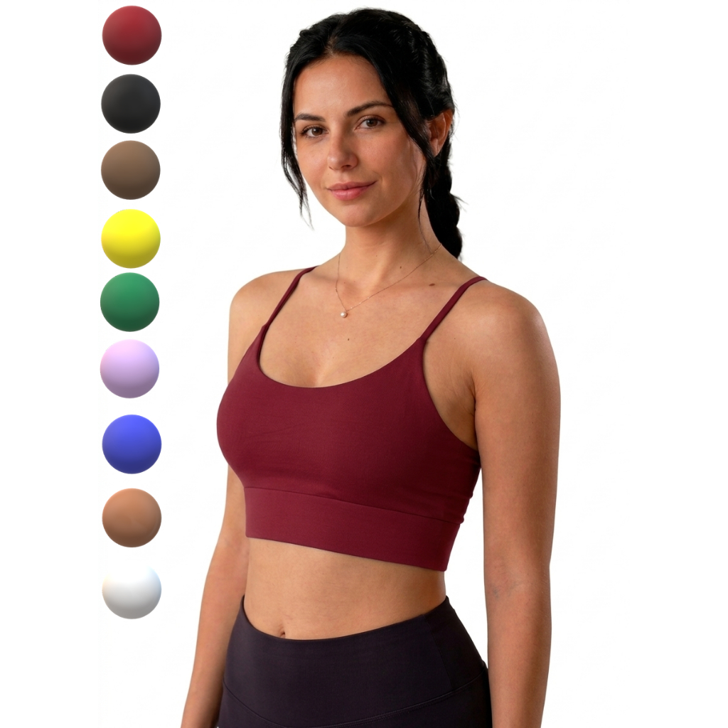 Top Cropped Alcinha com Sustentação SEM BOJO Conforto Academia Costura Embutida Unitário ou Kit 2x