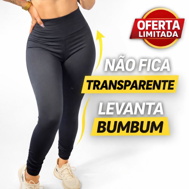 Calça Legging flanelada Feminina Fitness Cintura Alta Academia Treino Confortável - Não Fica Transparente