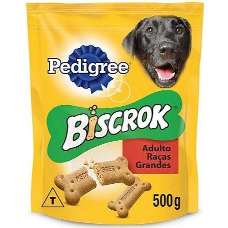 Biscoito Pedigree Biscrok Maxi Cães Adultos Raças Grans 500g