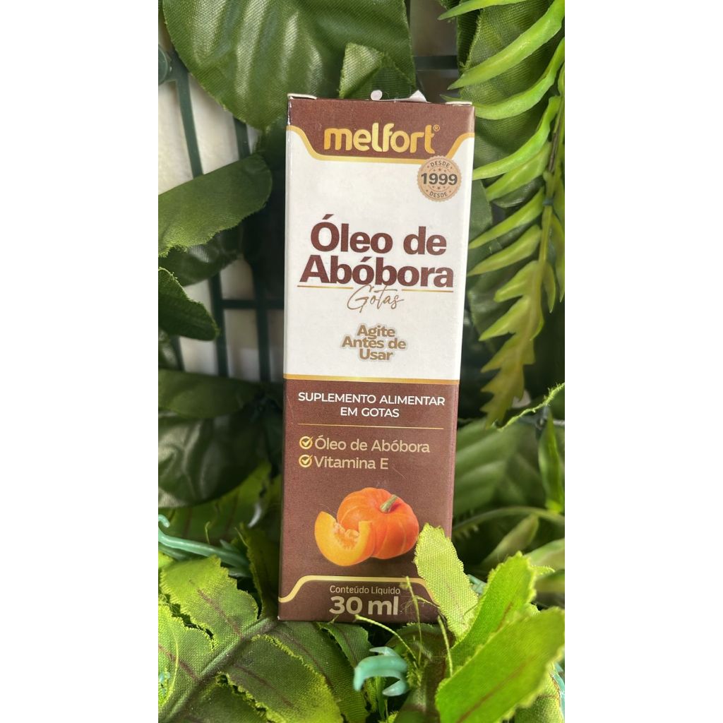 Óleo de Semente de Abóbora em Gotas com Vitamina E 100% Puro Melfort 30ml