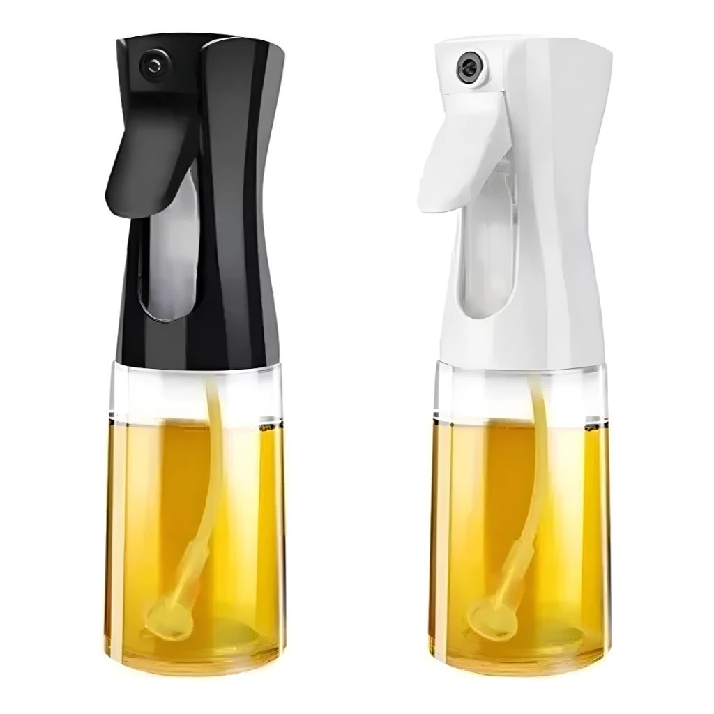 Spray Borrifador Azeite Óleo Vinagre Galheteiro 200ml Cor Preto e branco