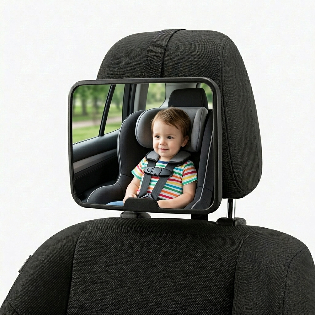 Espelho Retrovisor Banco Traseiro Bebê Ajustável Visão Ampla Segurança
