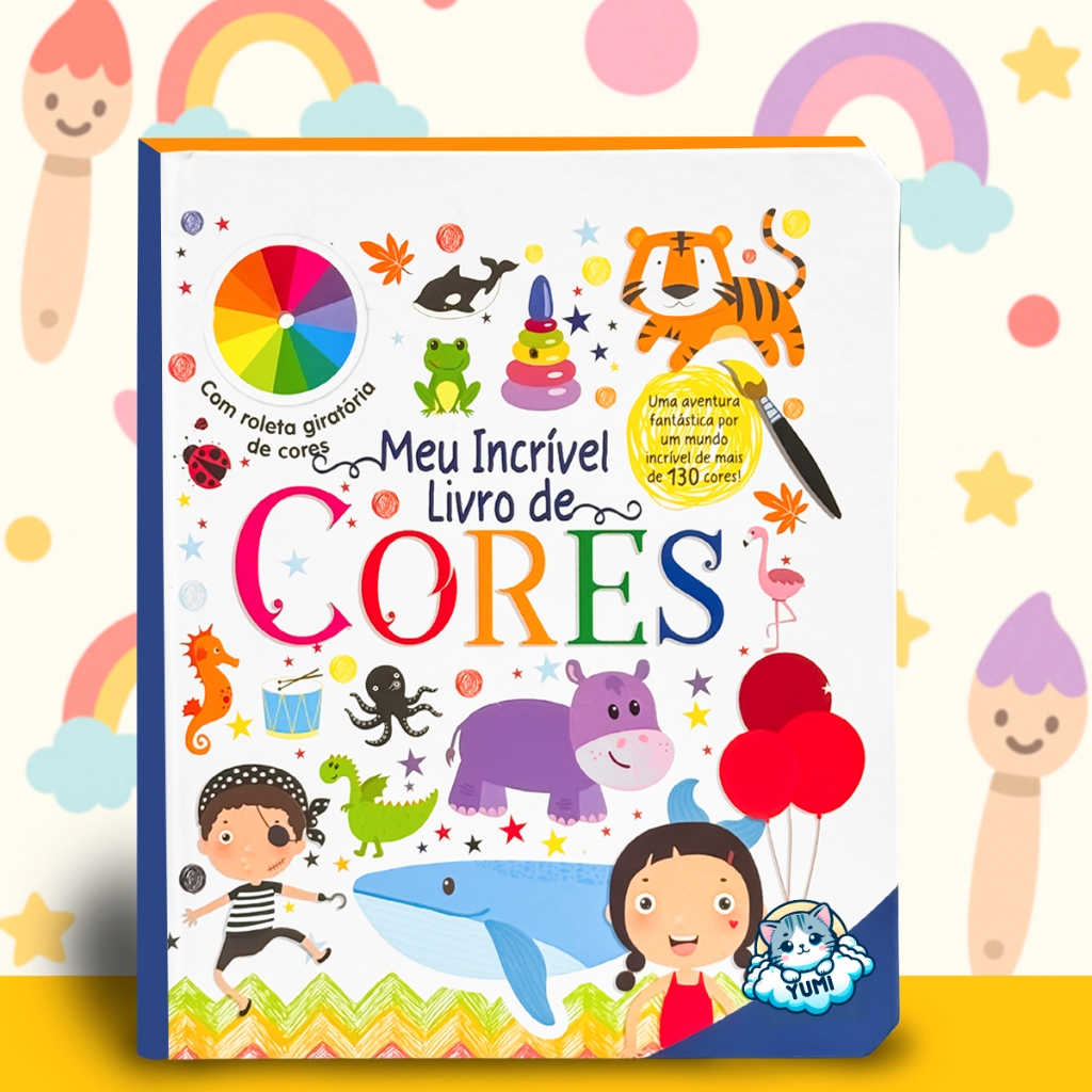 Livro Infantil Bebê Minhas Primeiras Palavras Cores Interativo Capa Dura Premium