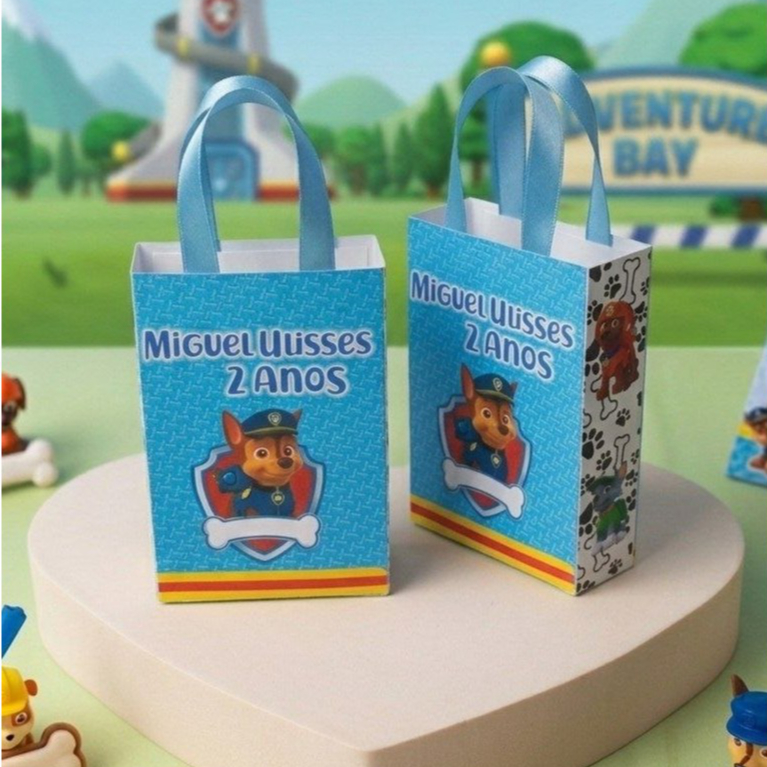 SACOLA PERSONALIZADA - PATRULHA CANINA MENINO - mimos personalizados lembrancinhas aniversário festa infantil