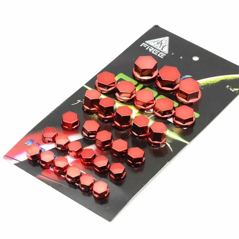 Kit 30 Peças Capa Parafusos/Porcas Decorativo P/Moto Tamanhos Variados Cores Metálicas — imagem 2 de 2