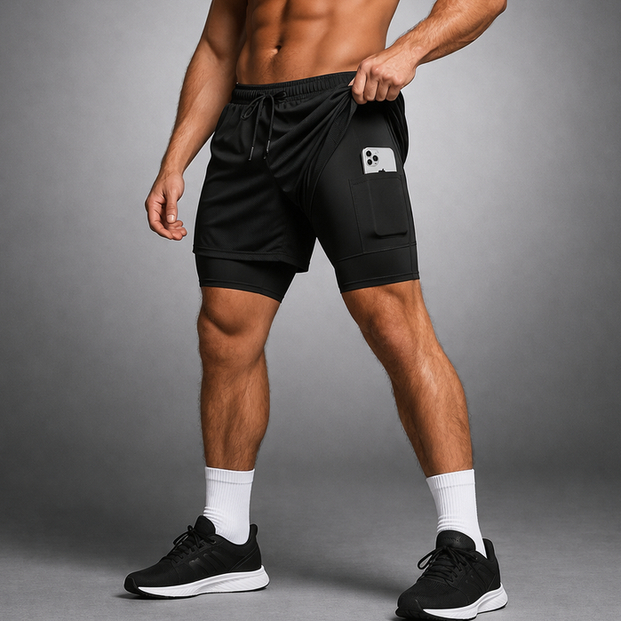 Short Bermuda Dry 2 em P ao G3 Plus Size Compressão Com Elastano Academia Masculino Sport treino