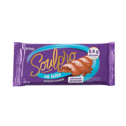 Chocolate Proteico ao Leite Zero Açúcar Soulpro 40 g - Sem Glúten