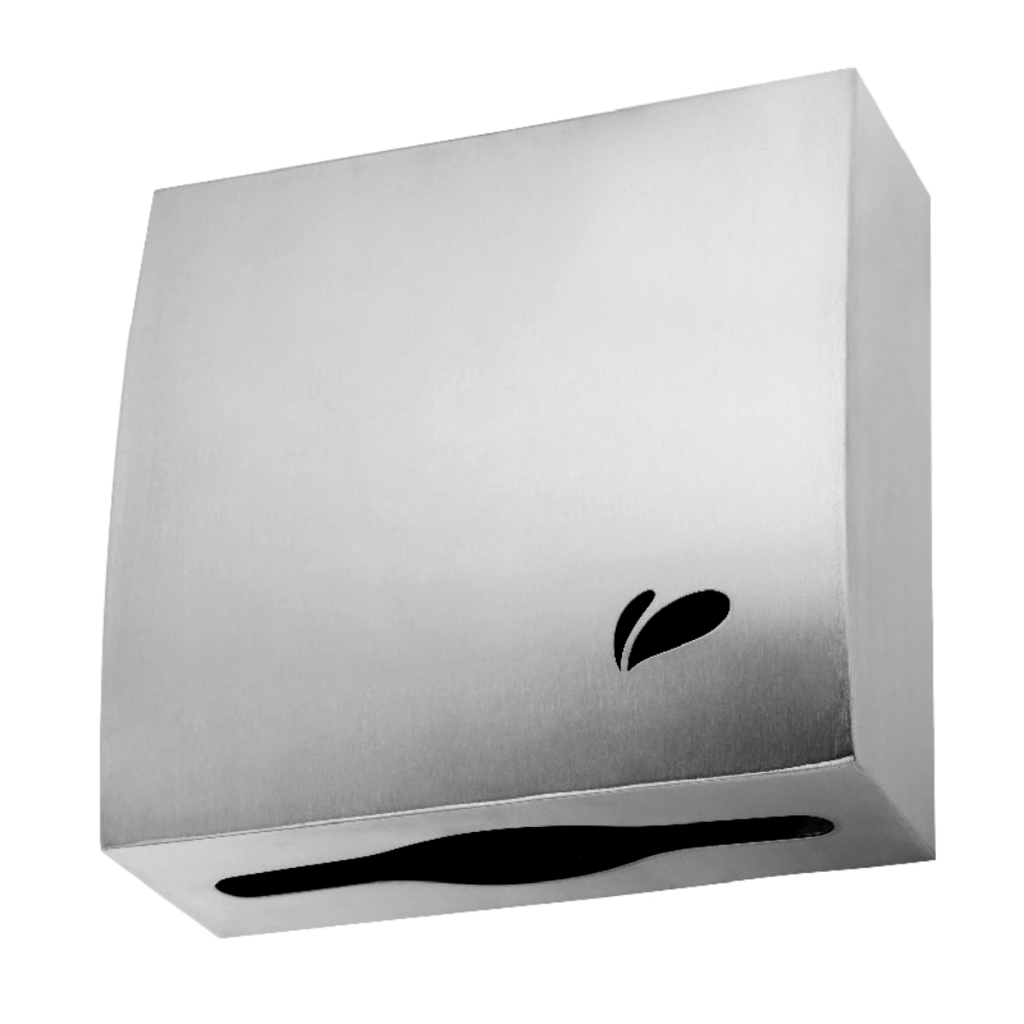 Dispenser toalheiro inox escovado fosco banheiro Biovis papel toalha 2 dobras C/ Chave