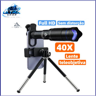 Telescópio Monocular 4k HD 40xFMC 35mm Super Telefoto Zoom Telescópio para celular para tirar fotos e vídeos LAY-40X