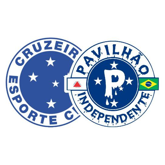 12 Adesivos Pavilão Independente Cruzeiro + União Punho Cruzado