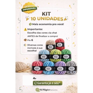 Kit com 10 novelos 🧶 Barbantes Degrade B&B Fio - 200g * Escolher as cores via chat* em Oferta na Shopee