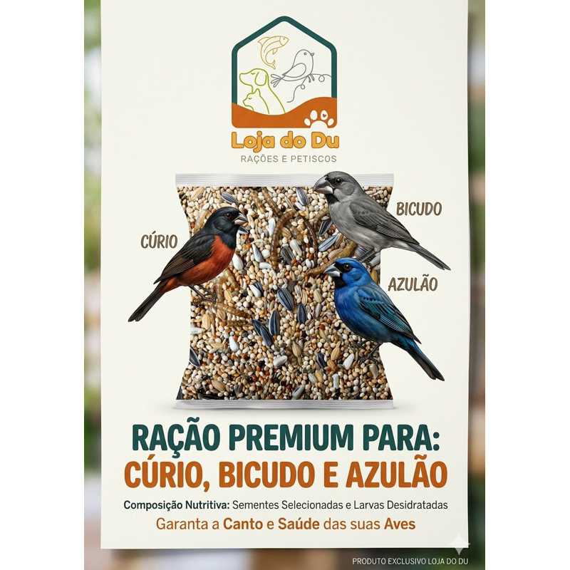 Mistura sementes Curió, Bicudo e Azulão 1 Kg em Oferta na Shopee