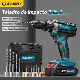Parafusadeira Furadeira de Elétrica Sem Fio Impacto 48V Bateria 3 funções Kit Completo Acessórios em Oferta na Shopee