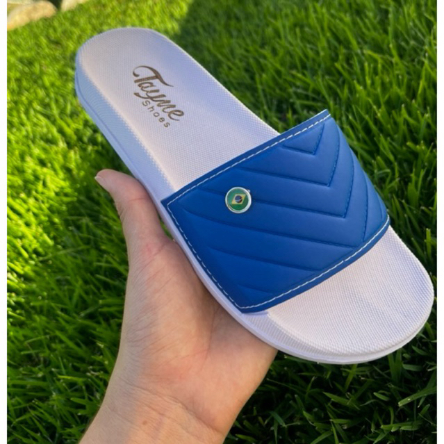Chinelo Sandalia Feminino Slide Brasil Confort Premium Antiderrapante Casual Esportiva Rumo ao Hexa 2026