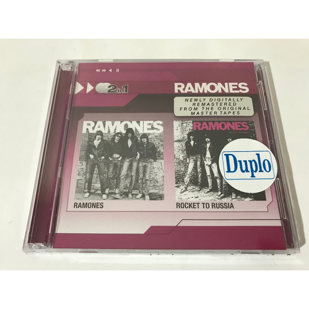 Cd Duplo: Ramones - Ramones + Rocket To Russia (Remaster) Original Novo Lacrado de Fabrica