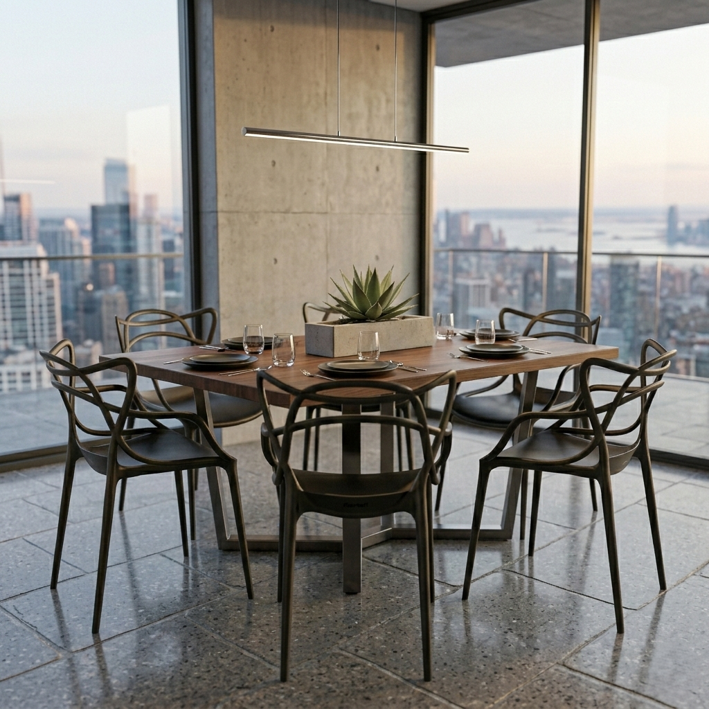 Kit com 6 Cadeiras Empilháveis Allegra para Sala de Jantar, Cozinha e Espaços Gourmet