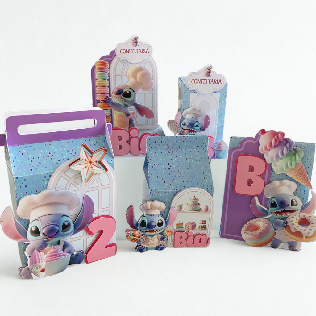 Caixas Personalizadas | Alienígena Confeiteiro - Lembrancinha para Festa Infantil - Aniversário