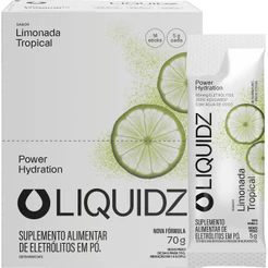LIQUIDZ® - Eletrólitos Zero Açúcar - Limonada Tropical - 14 sachês