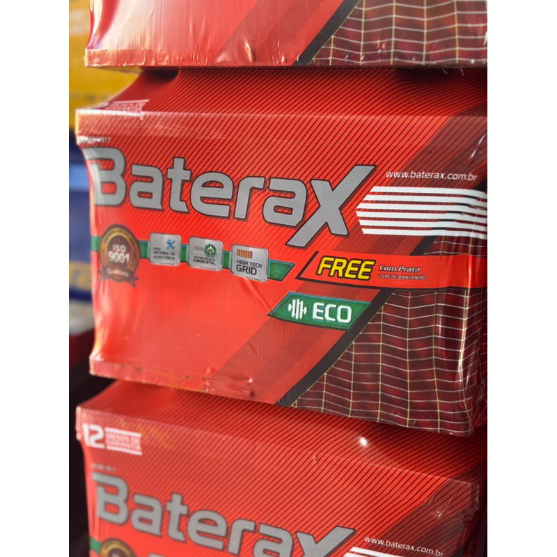 Marca Baterax 12V 60AH - Polo Positivo Lado Direito - 12 Meses de Garantia de Fábrica