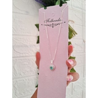 Colar  cor prata folheado/colar coração/ colar folheado