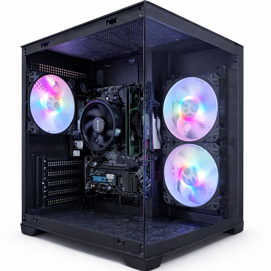 PC Gamer AMD Ryzen 7 5700G, DDR4 16GB, NVME 500GB, WC 240MM, Gabinete Aquário, 5