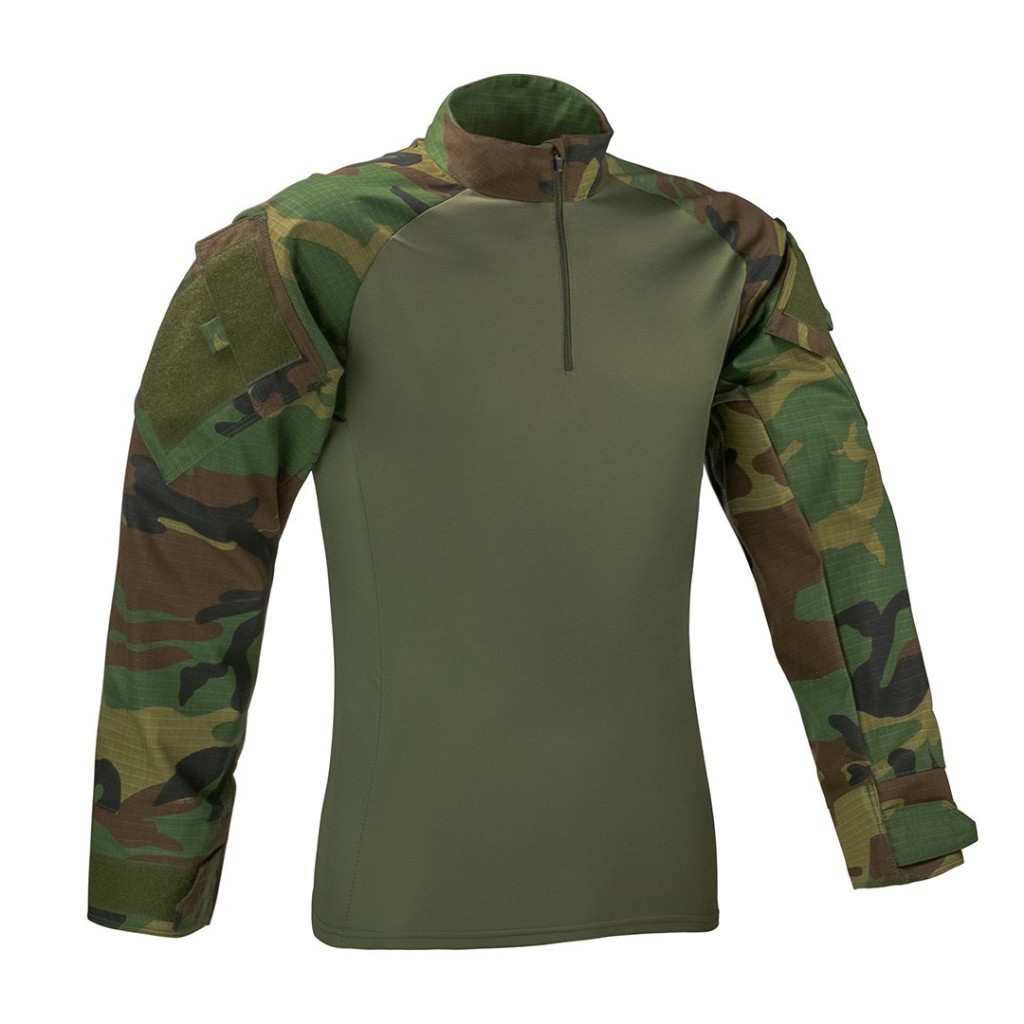 Camisa Combat Shirt Dragon Camuflado Woodland Proteção UV50+ Use Tático